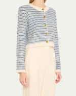 CINQ A SEPT | Striped Romina Cardigan | Ivory Multi