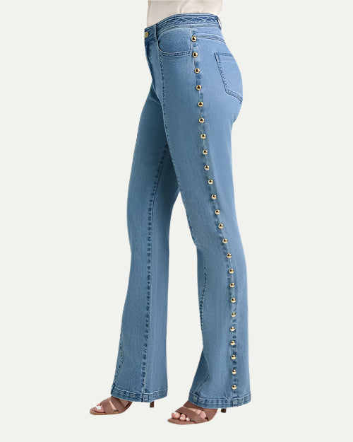 CINQ A SEPT | Studded Shailene Pant | Blue Haze