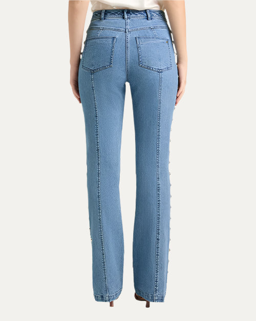 CINQ A SEPT | Studded Shailene Pant | Blue Haze