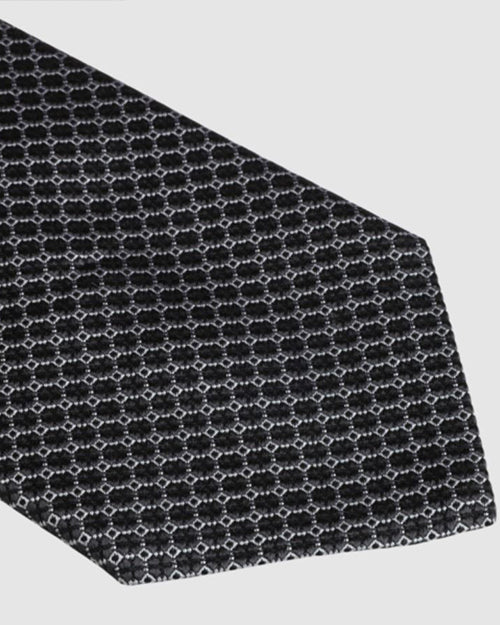 STENSTROMS | Patterned Silk Tie | Grey