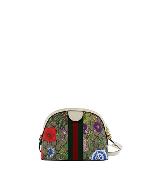 GUCCI | Small Ophidia Dome Shoulder Bag | Flora GG Coated Canvas