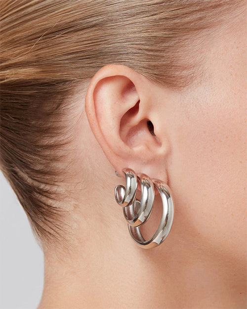 JENNY BIRD | Staple Hoop Medium Earrings | Silver