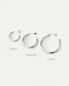 JENNY BIRD | Staple Hoop Medium Earrings | Silver