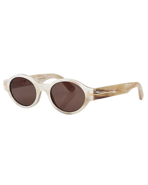 TOM FORD PRIVATE COLLECTION | Oval Horn Sunglasses | Coloured Horn