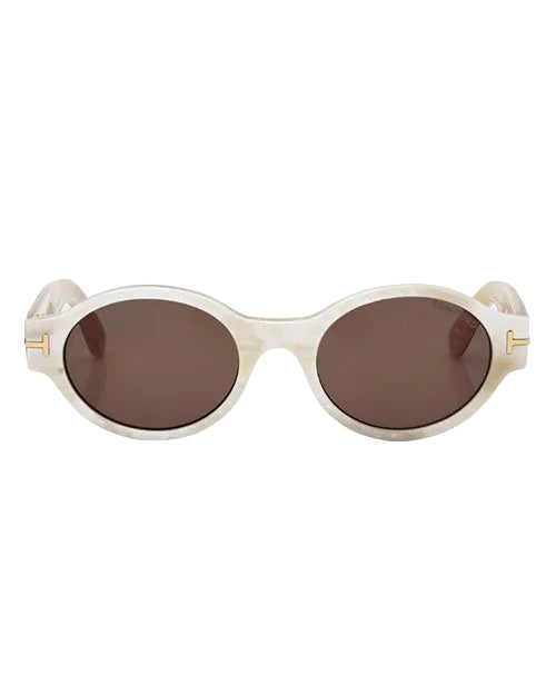 TOM FORD PRIVATE COLLECTION | Oval Horn Sunglasses | Coloured Horn