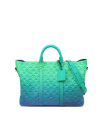 LOUIS VUITTON | Taurillon Illusion Keyport Tote | Bleu Vert