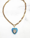ELIZABETH COLE | Heart of Tefiti Necklace | Turquoise