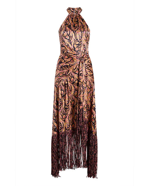CINQ A SEPT | Charming Paisley Teresa Dress | Obsidian Multi