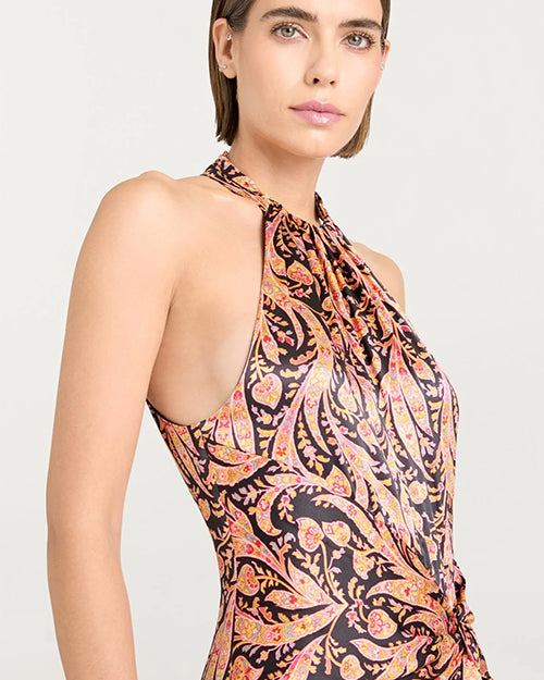 CINQ A SEPT | Charming Paisley Teresa Dress | Obsidian Multi