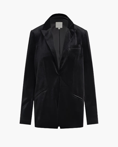 FAVORITE DAUGHTER | The Velvet Blazer | Black