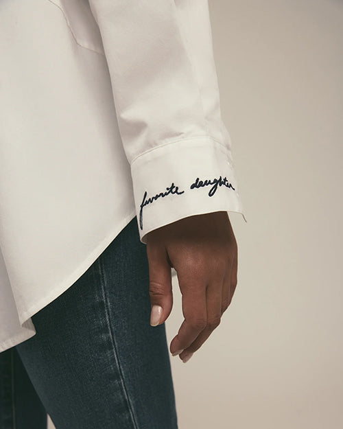 FAVORITE DAUGHTER | The Zip It Shirt | White