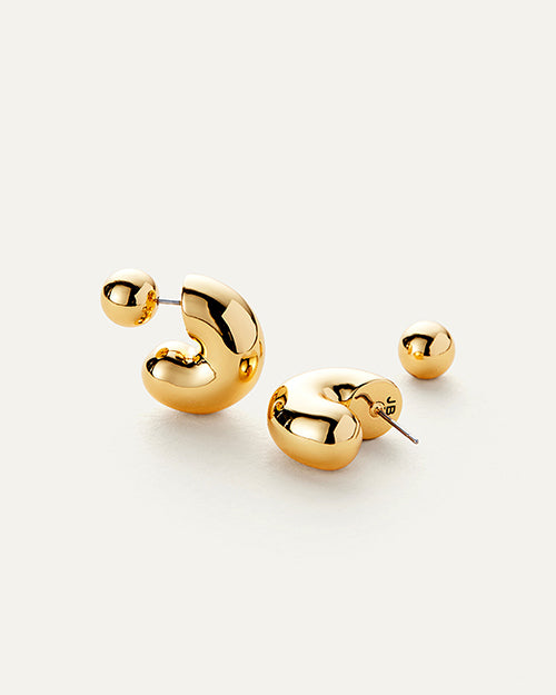 JENNY BIRD | Tome Hoops Medium Earrings | Gold