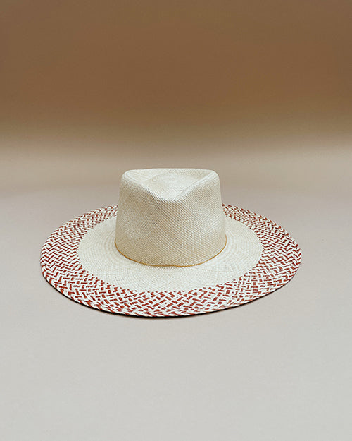 VAN PALMA | Delia Straw Hat | Natural & Auburn