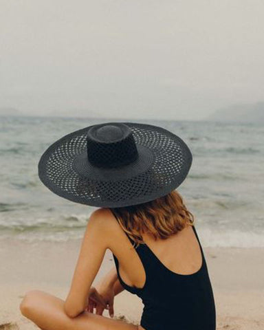 Van Palma Austin Hat Black & White Resort Summer Austin - Black & White. – CIENNE main image 4