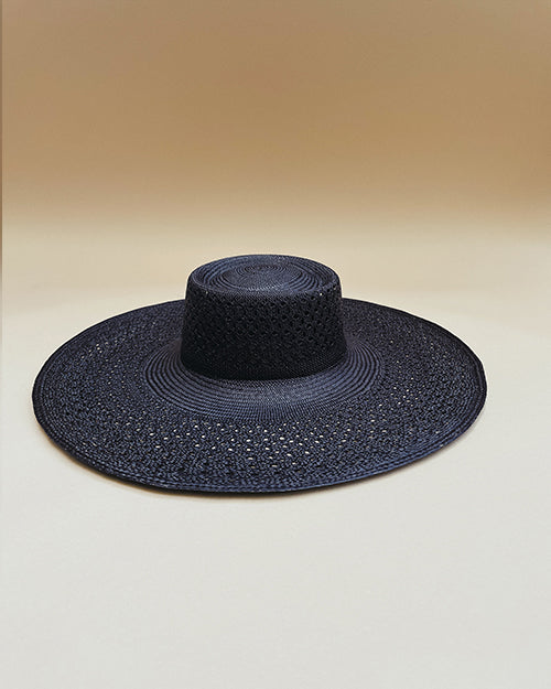 VAN PALMA | Opale XL Straw Hat | Black