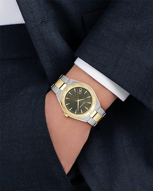 FERRAGAMO | Men's Vega Upper East Watch | Gold & Silver