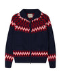 JUMPER 1234 | Ski Zip Up Sweater | Navy & Red