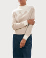 JUMPER 1234 | Zig Zag Turtle Sweater | Cream & Organic Light Brown