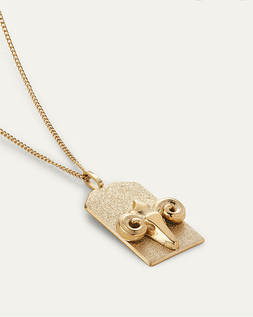 JENNY BIRD | Aries Zodiac Pendant Necklace | Gold