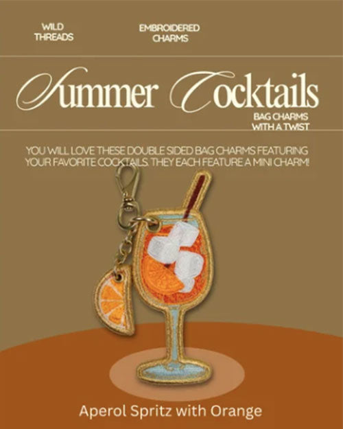 Wild Thread Studio WILD THREAD STUDIO | Aperol Spritz | Double-Sided Bag Charm – 29 North ...