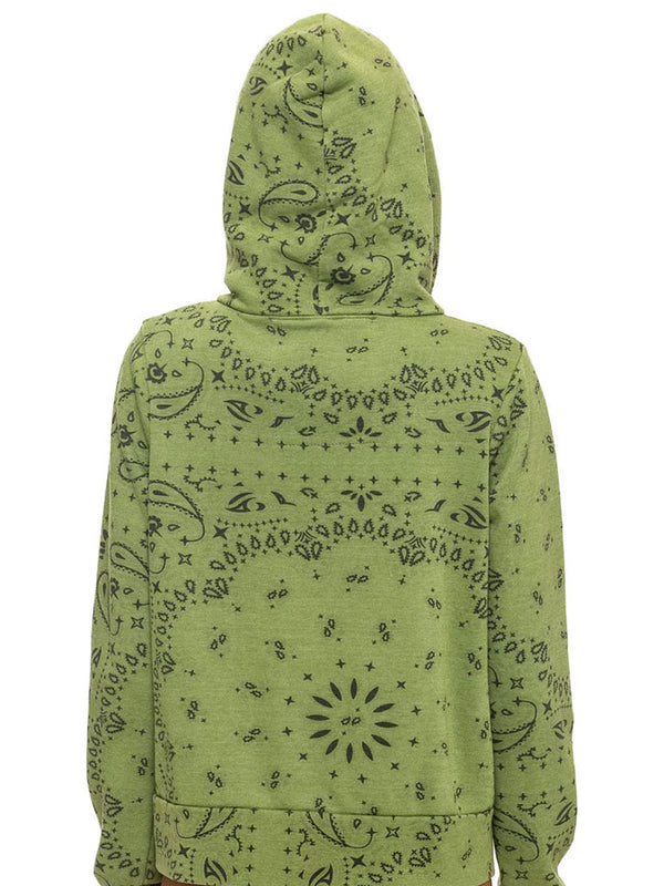 AVIATOR NATION | Bandana Zip Hoodie | Jungle Green