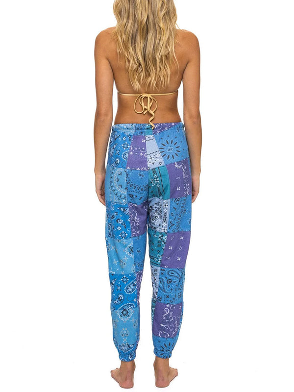 AVIATOR NATION | Bandana Quilted Sweatpants | Blue