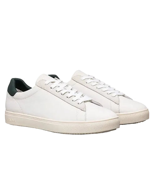 CLAE | Bradley Sneaker | White Leather Dark Forest