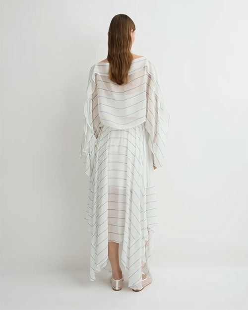 BONDI BORN | Capri Silk Kimono Top | Smoke Stripe