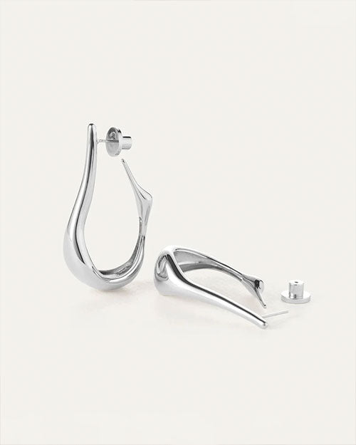 JENNY BIRD | Colette Hoop Earrings | Silver | Medium
