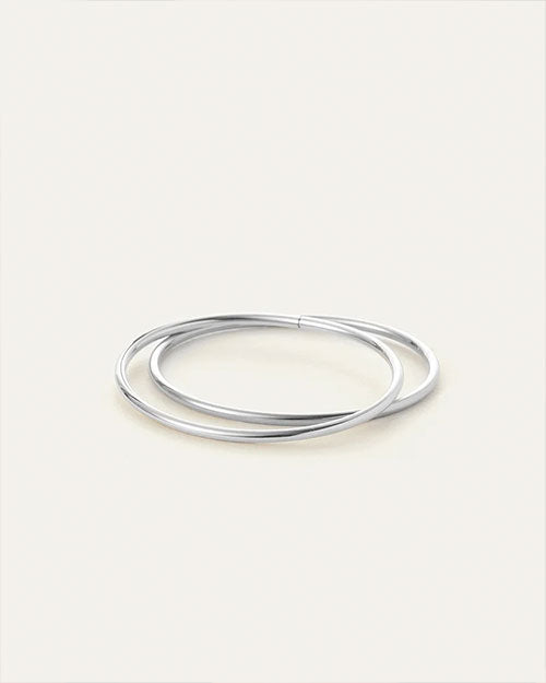 JENNY BIRD | Dane Bangle Set | Silver | Large