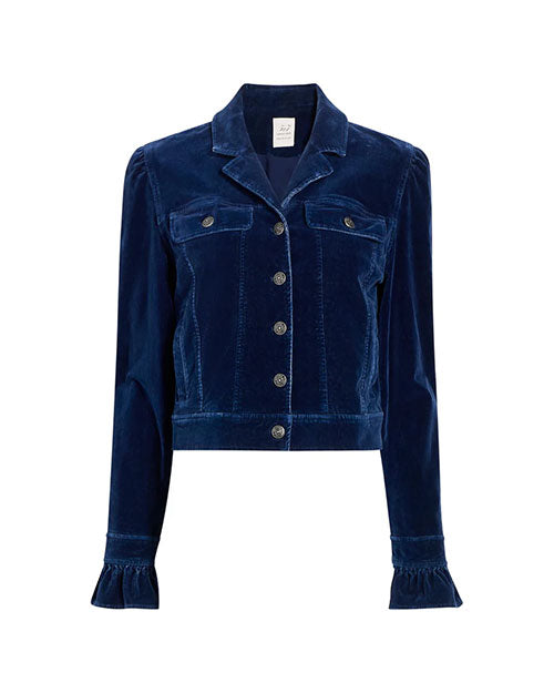 velvet dress and denim jacket How to Wear Velvet Casually