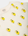 OLIVIA DAR | Lemon Organza T-shirt | White & Yellow