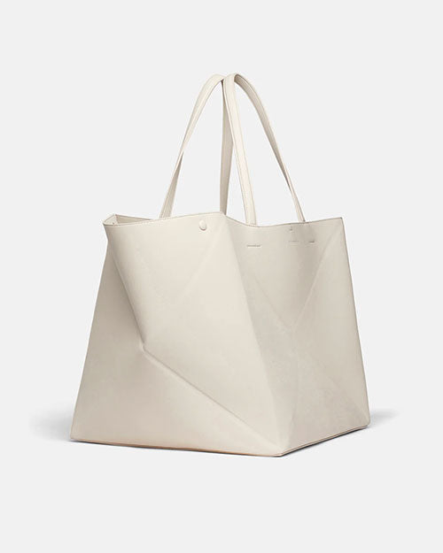 NANUSHKA | Origami Tote Large | Off White & Creme