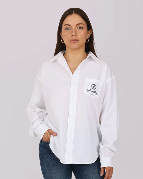 BORN A KENNEDY | Oxford Button Up | White