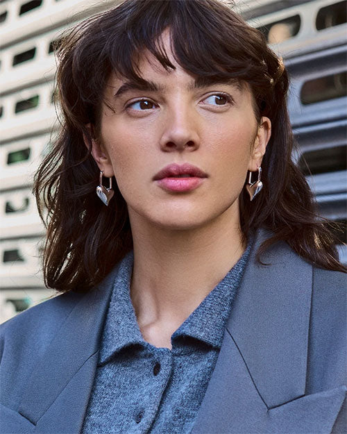 JENNY BIRD | Padlock Heart Earrings | Silver