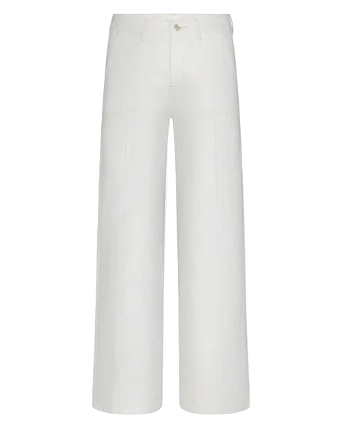 FRAME | Le Slim Palazzo Pintuck Pocket Jeans | Au Natural Clean