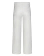 White high-rise wide-leg pants with a clean front, utility-style seam details, and full-length silhouette.