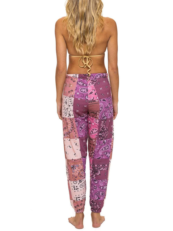 AVIATOR NATION | Bandana Quilted Sweatpants | Pink