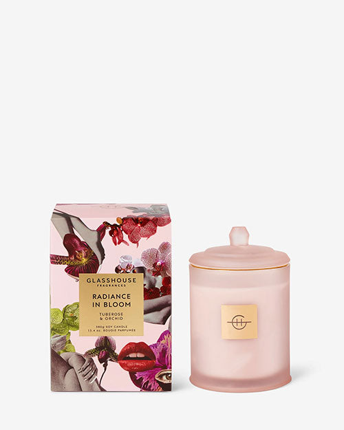 GLASSHOUSE FRAGRANCES | Radiance in Bloom Candle | Tuberose & Orchid