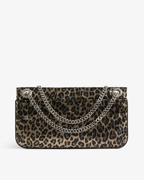 ZADIG & VOLTAIRE | Rock II Metal Leopard Clutch | Silver – 29