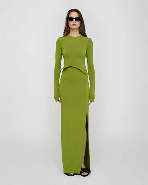 NANUSHKA | Shada Fluid Jersey Dress | Green