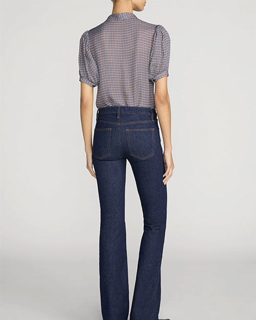 FRAME | The Sonnet Blouse | Chestnut Multi-Plaid