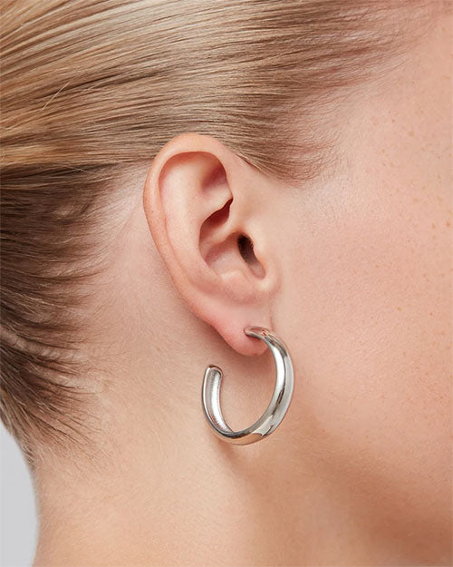 JENNY BIRD | Staple Large Hoop Earrings | Silver