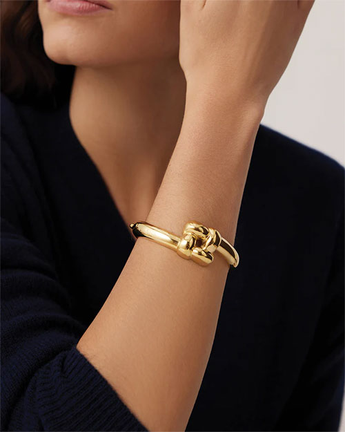 JENNY BIRD | Woven Square Bangle | Gold