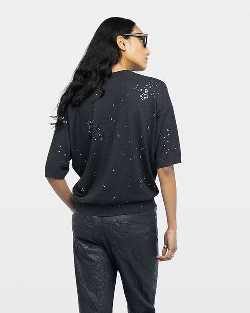 ZADIG & VOLTAIRE | Wully Diamante Sweater | Stone