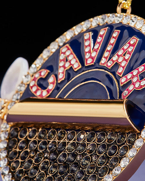 Up-close image of an ornament of caviar