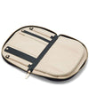 Indigo travel jewelry case, featuring compartments for jewelry, including earring holders.