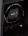 Wolf watch winder designed for a single watch, featuring a timeless British Racing aesthetic, ideal for watch enthusiasts.