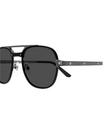 Stylish sunglasses featuring black/gunmetal frames and smoke lenses