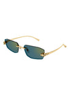CARTIER | Panthère de Cartier Unisex Sunglasses | Green & Gold